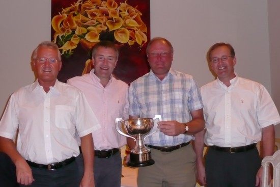 John Featherstone receiving the Centurion Trophy Cup from the Stocktons John Featherstone receiving the Centurion Trophy Cup from the Stocktons